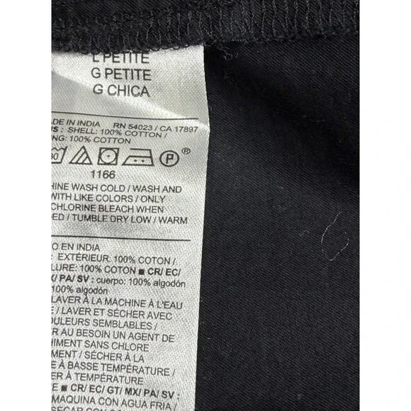 Old Navy Midi Dress Fit Flare Black Puff Sleeve Cotton Vacay Preppy Large P NWT - Picture 8 of 10